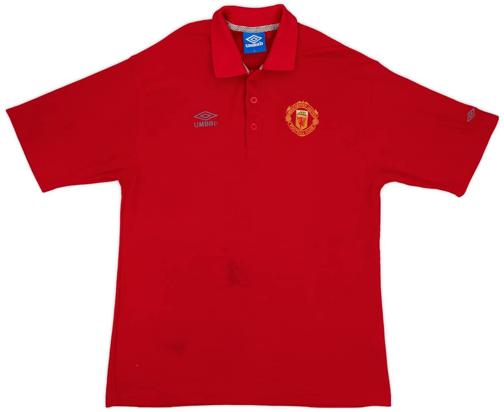 1998-99 Manchester United Umbro Polo Shirt - 6/10 - (L)