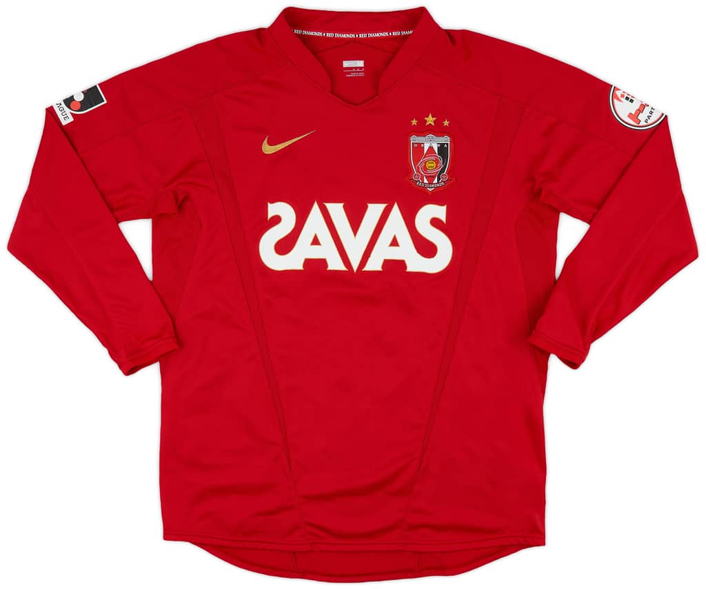 2009 Urawa Red Diamonds Home L/S Shirt - 7/10 - (M)