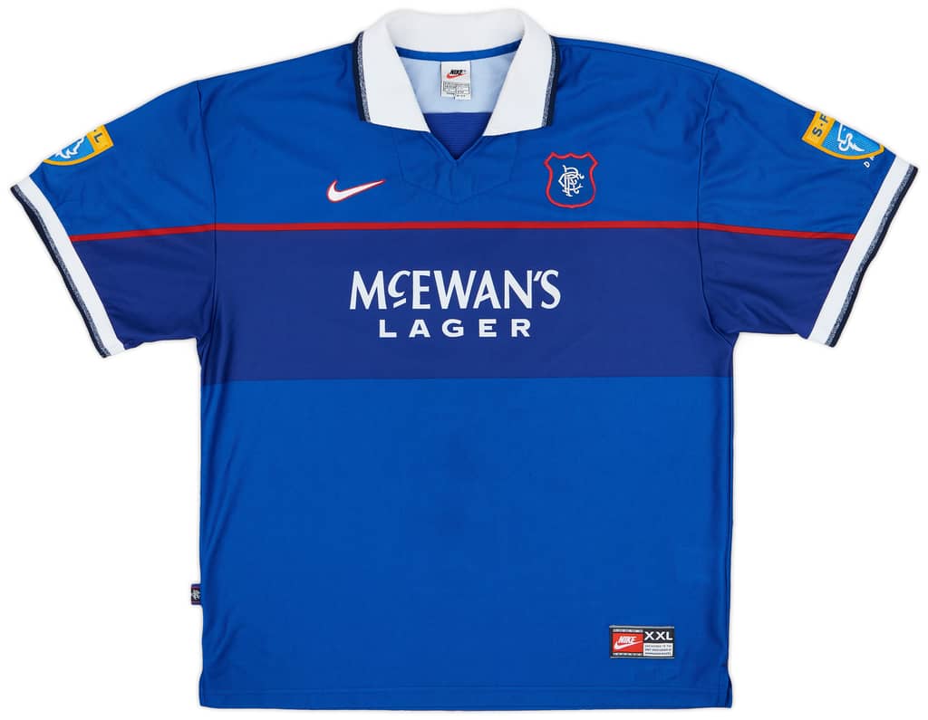 1997-98 Rangers Home Shirt Gascoigne #8 - 8/10 - (XXL)