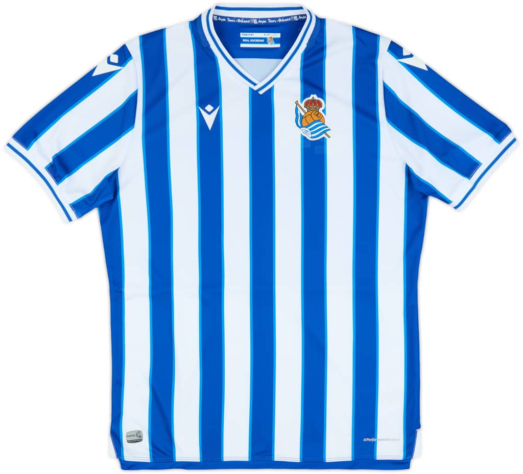 2020-21 Real Sociedad Home Shirt - As New - (M.Kids)
