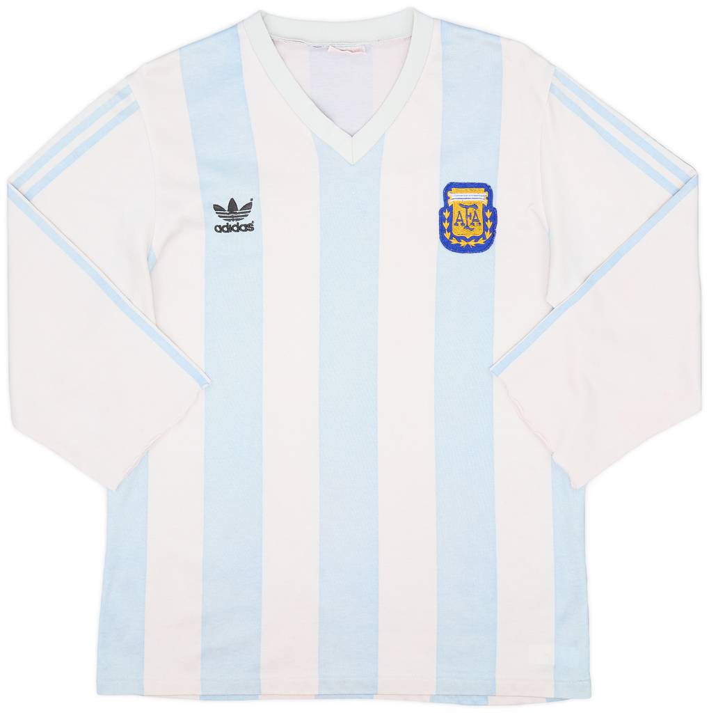 1990-91 Argentina Home L/S Shirt - 4/10 - (XL)