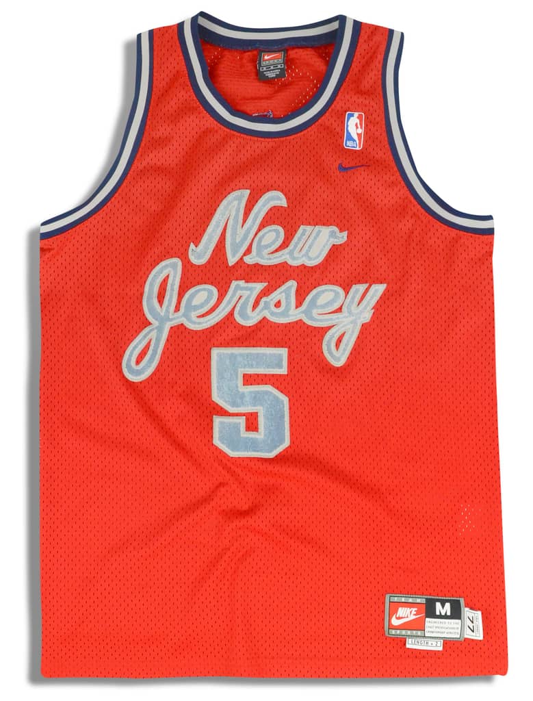1977 New Jersey Nets Kidd #5 Nike Rewind Swingman Jersey (Alternate) M
