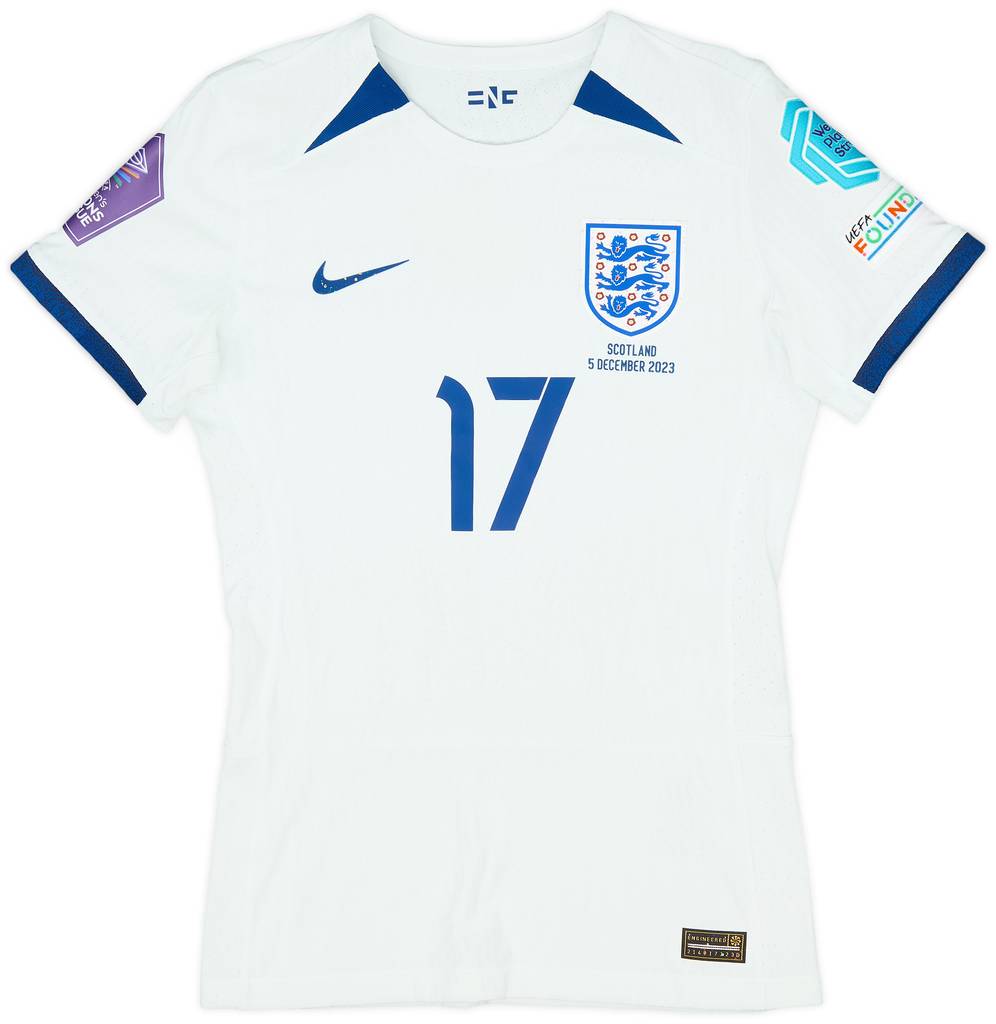 2023 England Women's Player Issue Nations League Home Shirt Kelly #17 - 8/10 - (XS)