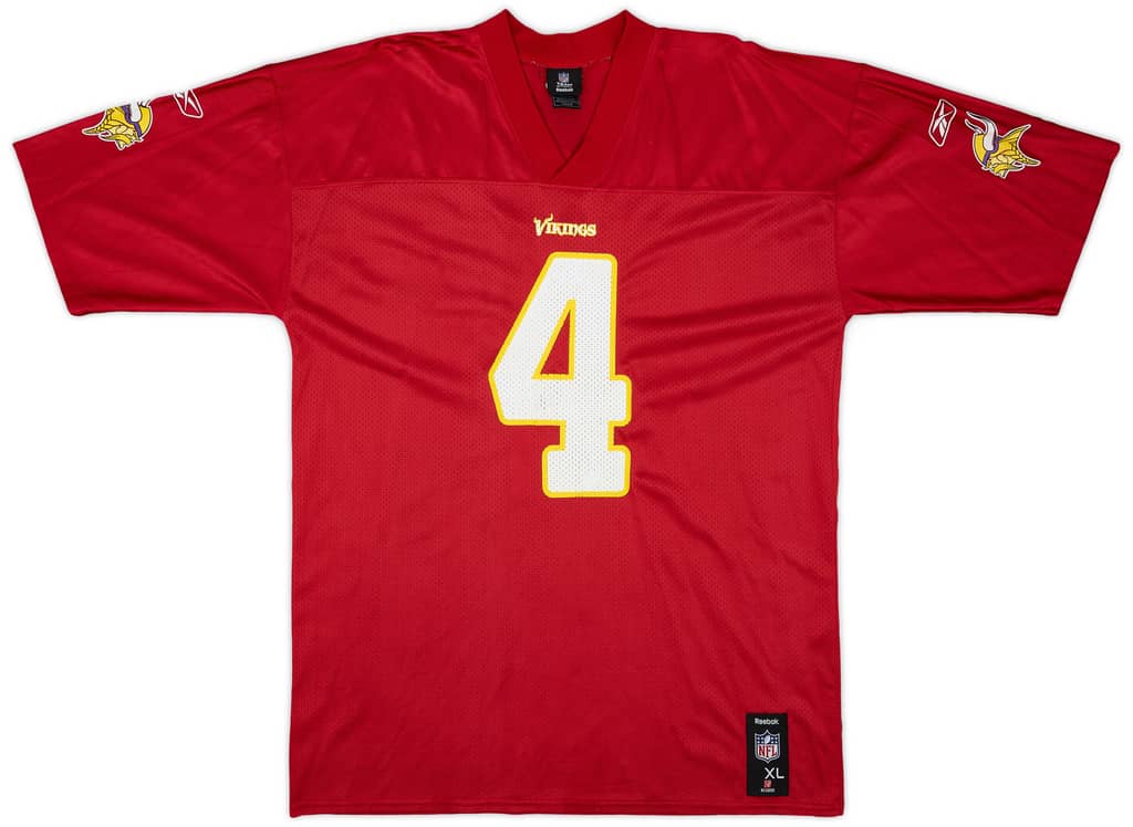 2009-10 Minnesota Vikings Favre #4 Reebok Replica Alternate Jersey - 6/10 - (XL)