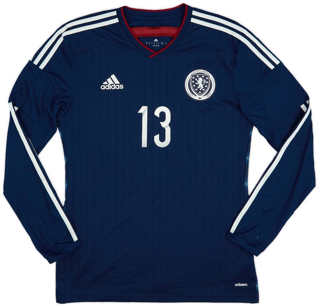 2014-15 Scotland Home L/S Shirt #13 - 9/10 - (M)