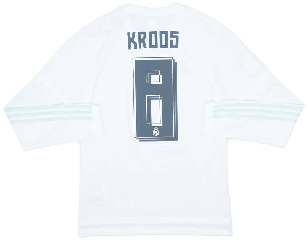 2015-16 Real Madrid Home L/S Shirt Kroos #8 (S)