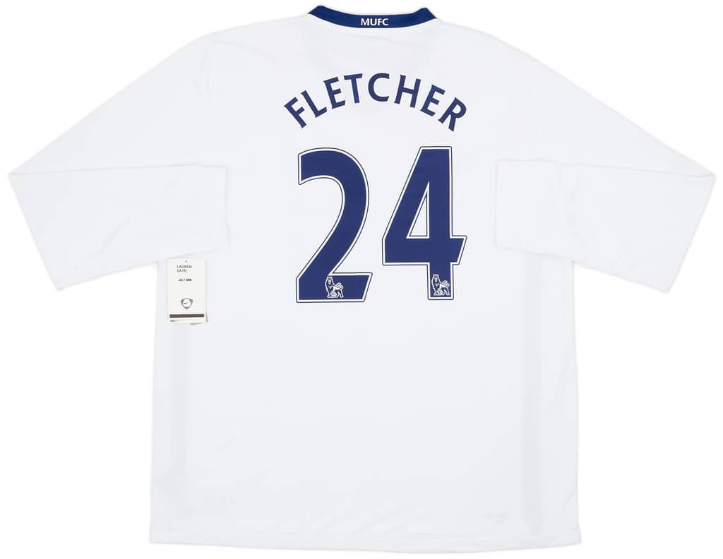 2008-10 Manchester United Away L/S Shirt Fletcher #24 (XL)