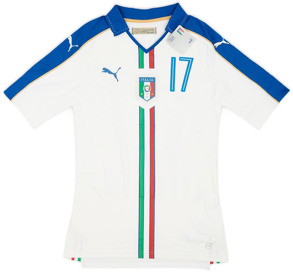 2016-17 Italy Player Issue (ACTV Fit) Away Shirt Eder #17 (L)
