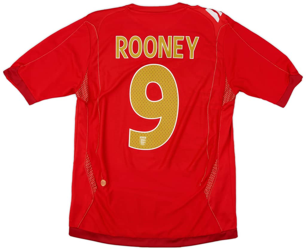 2006-08 England Away Shirt Rooney #9 - 8/10 - (M)