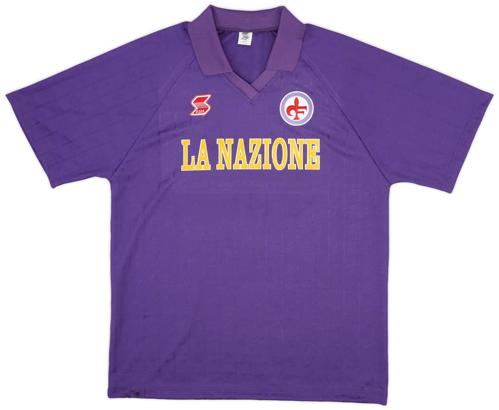 1989-90 Fiorentina Home Shirt - 8/10 - (L)