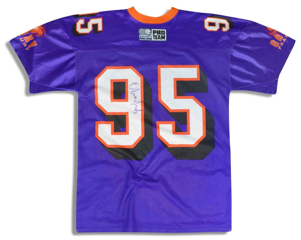 1995 Frankfurt Galaxy #95 Reebok Signed Jersey (Home) S