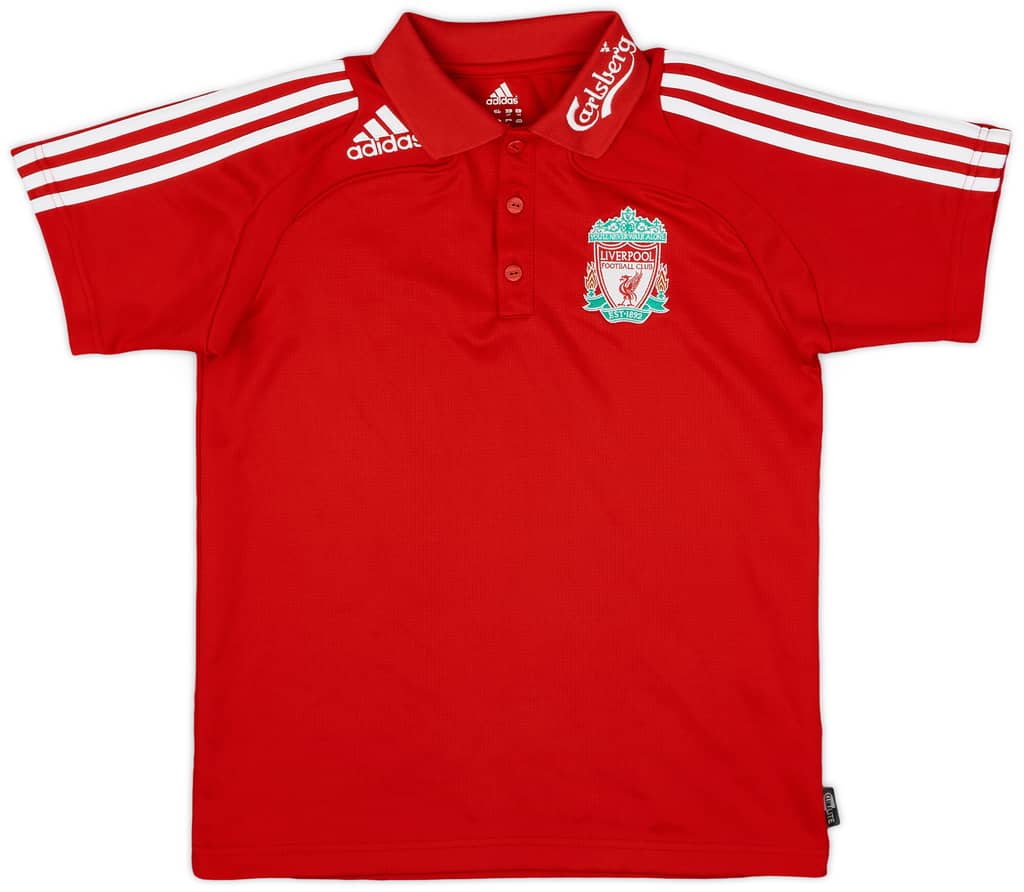 2008-09 Liverpool adidas Polo Shirt - 8/10 - (L.Boys)