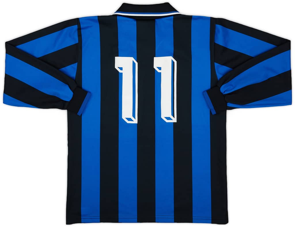 1997-98 Inter Milan 'Inter Campus' Home L/S Shirt #11 - 7/10 - (S)