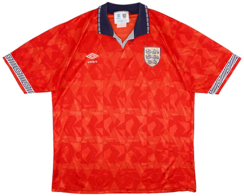 1990-93 England Away Shirt - 7/10 - (L)