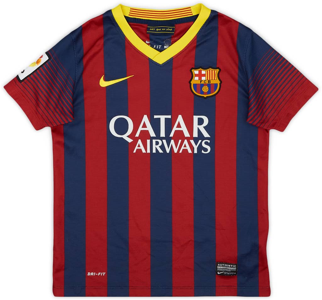 2013-14 Barcelona Home Shirt - 8/10 - (S.Boys)