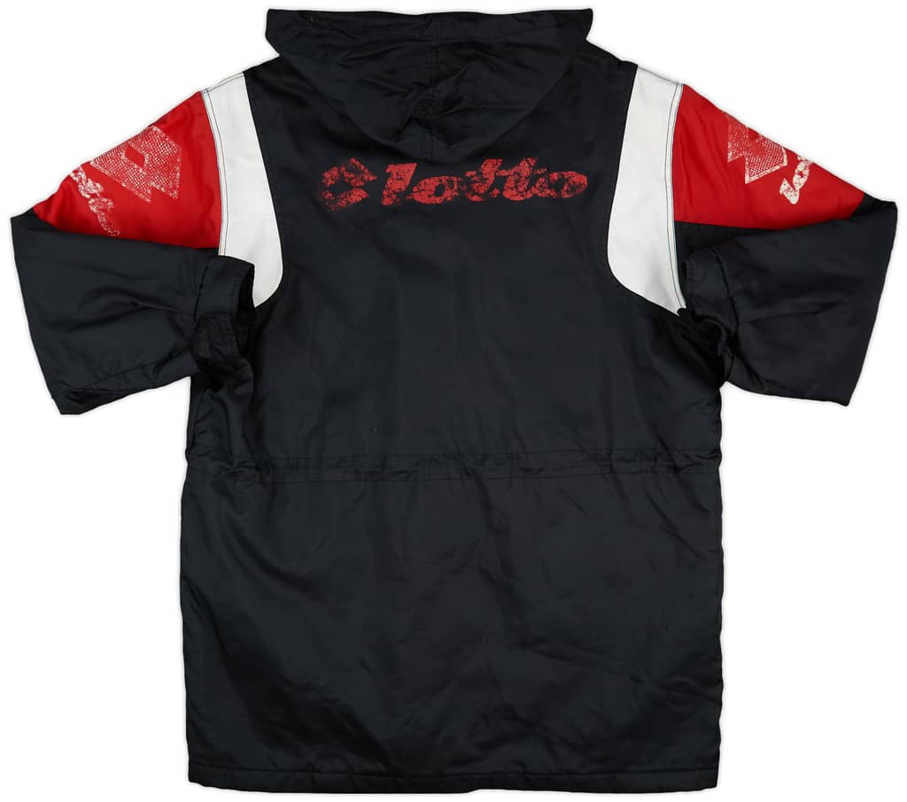 1996-97 AC Milan Lotto Hooded Padded Bench Coat - 6/10 - (M)