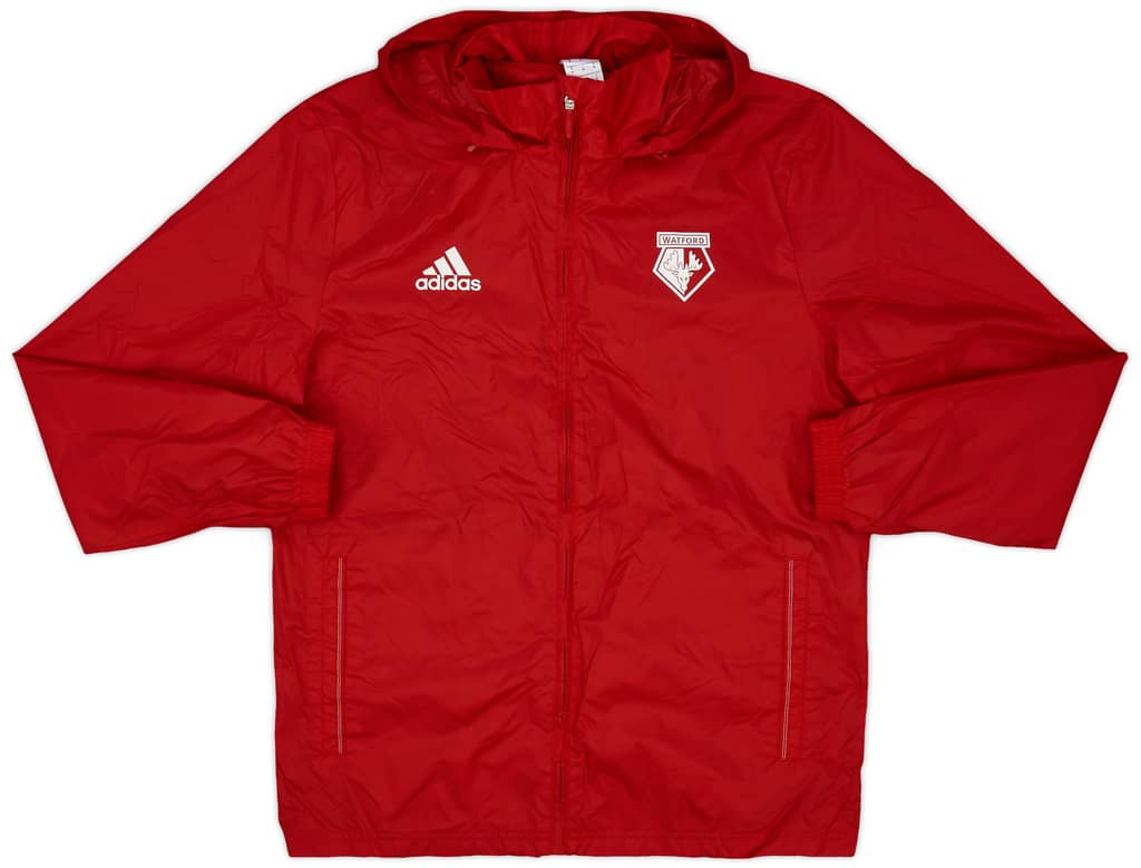 2017-18 Watford adidas Hooded Rain Jacket - 9/10 - (M)