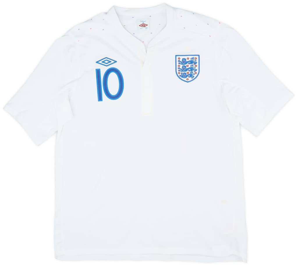 2010-11 England Home Shirt Rooney #10 - 7/10 - (XL)