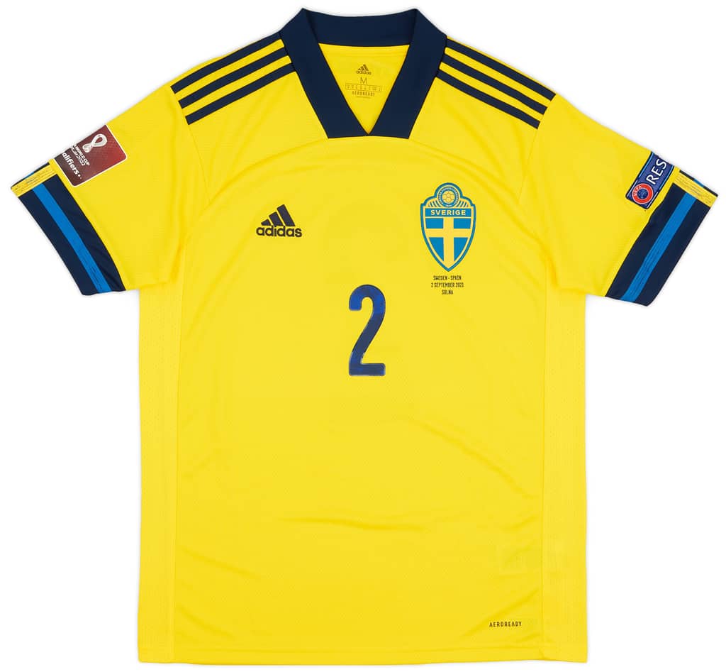 2021 Sweden Match Issue Home Shirt Krafth #2