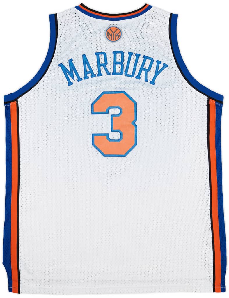 2006-09 New York Knicks Marbury #3 adidas Swingman Home Jersey - 6/10 - (XL)
