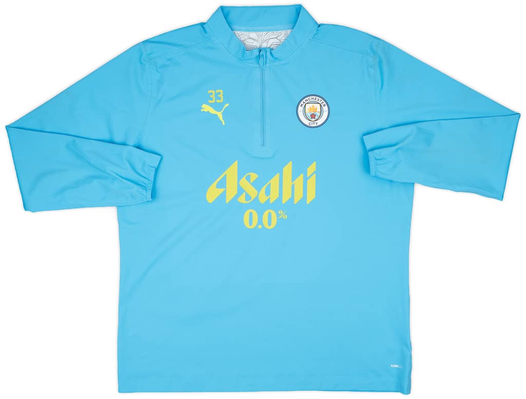 2024-25 Manchester City Player Issue 1/4 Zip Rain Top #33 (Carson) - 9/10 - (XL)