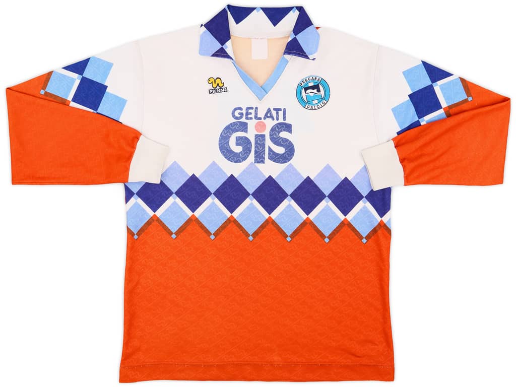 1992-93 Pescara Match Issue Third L/S Shirt #14