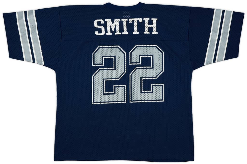 1992-94 Dallas Cowboys Smith #22 Logo 7 Away Jersey - 8/10 - (L)