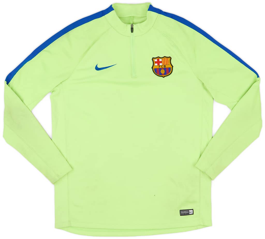 2017-18 Barcelona Nike 1/4 Zip Training Top - 9/10 - (L)
