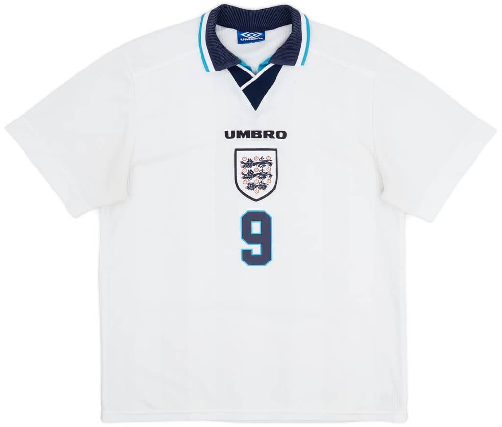 1995-97 England Home Shirt Shearer #9 - 7/10 - (L)