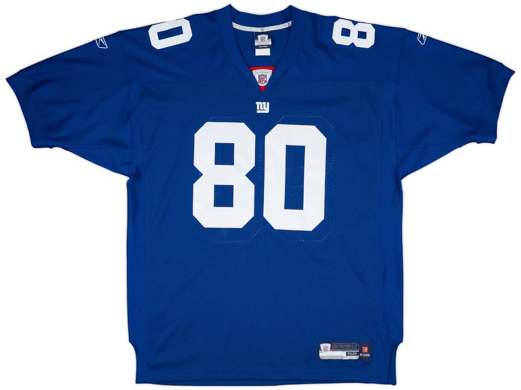 2007 New York Giants Shockey #80 Reebok Authentic Home Jersey - 8/10 - (XL)