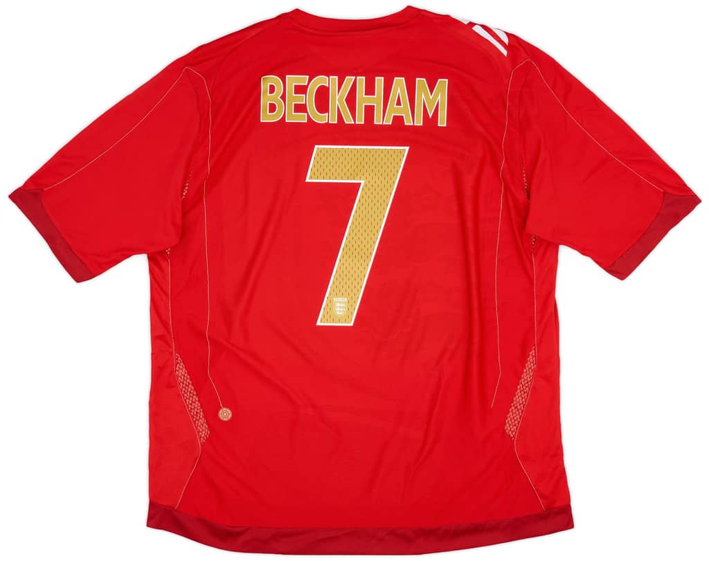2006-08 England Away Shirt Beckham #7 - 7/10 - (XXL)