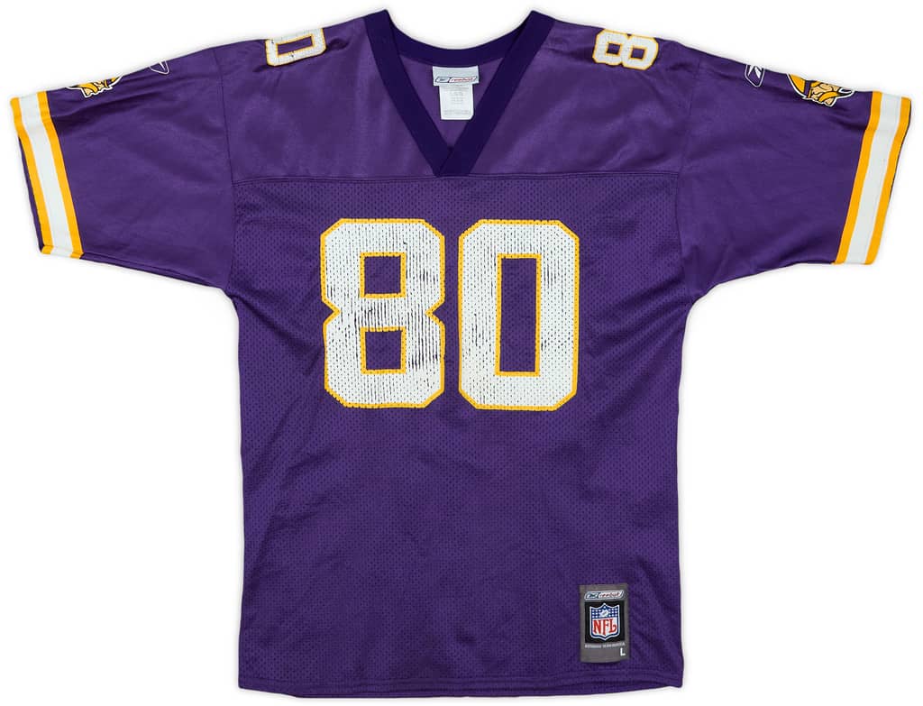 2001 Minnesota Vikings C.Carter #80 Reebok Home Jersey - 5/10 - (L.Boys)