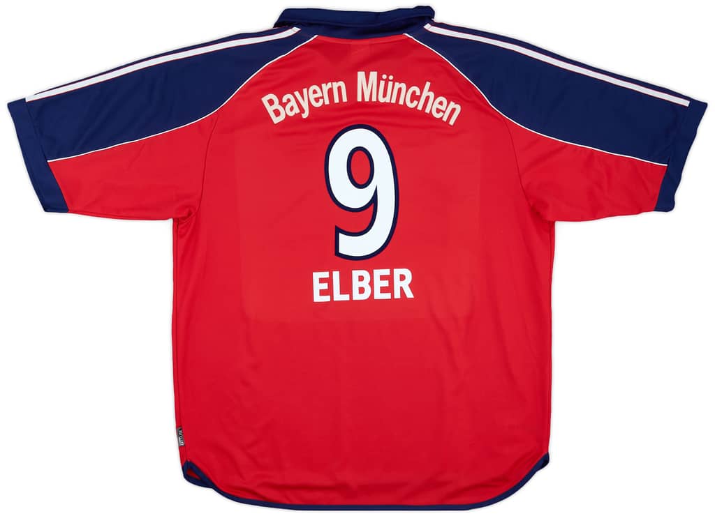 1999-01 Bayern Munich Home Shirt Elber #9 - 6/10 - (XXL)