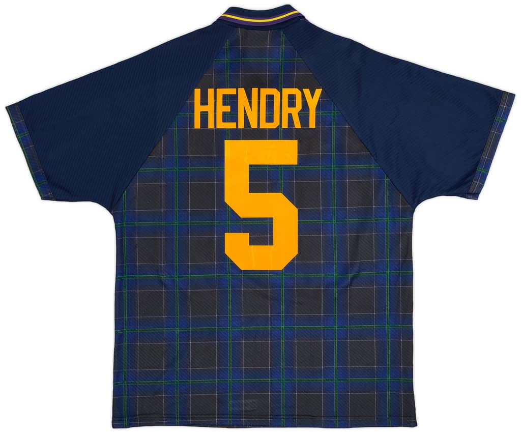 1994-96 Scotland Home Shirt Hendry #5 - 9/10 - (XL)