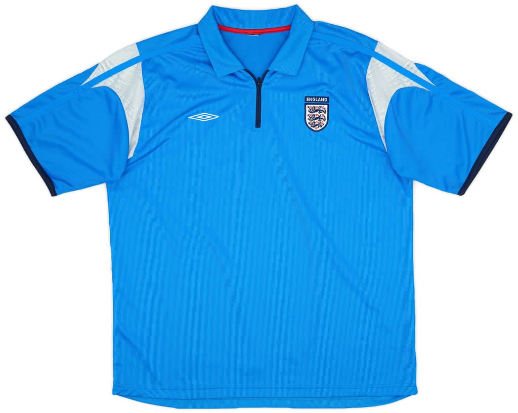 2004-06 England Umbro 1/4 Zip Polo Shirt - 8/10 - (XL)