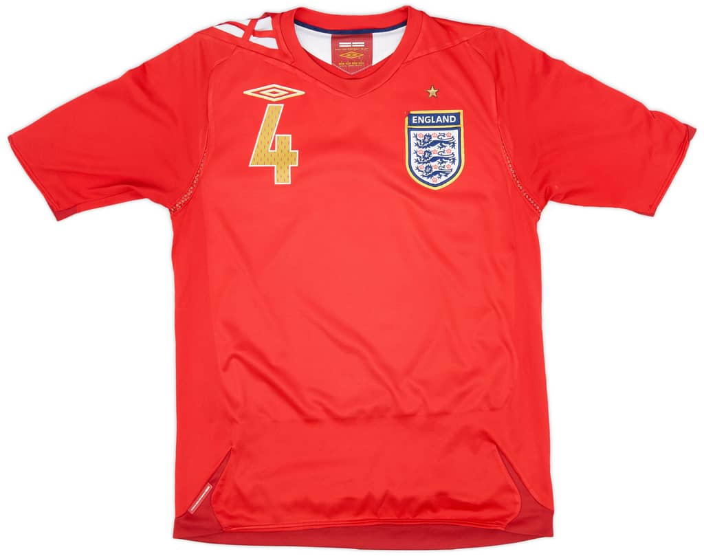 2006-08 England Away Shirt Gerrard #4 - 7/10 - (S)