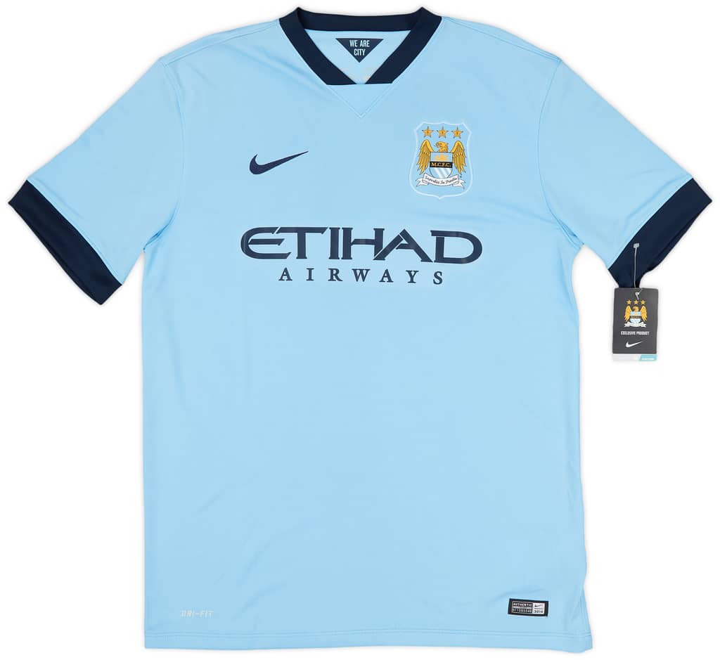 2014-15 Manchester City Home Shirt Kompany #4 (L)