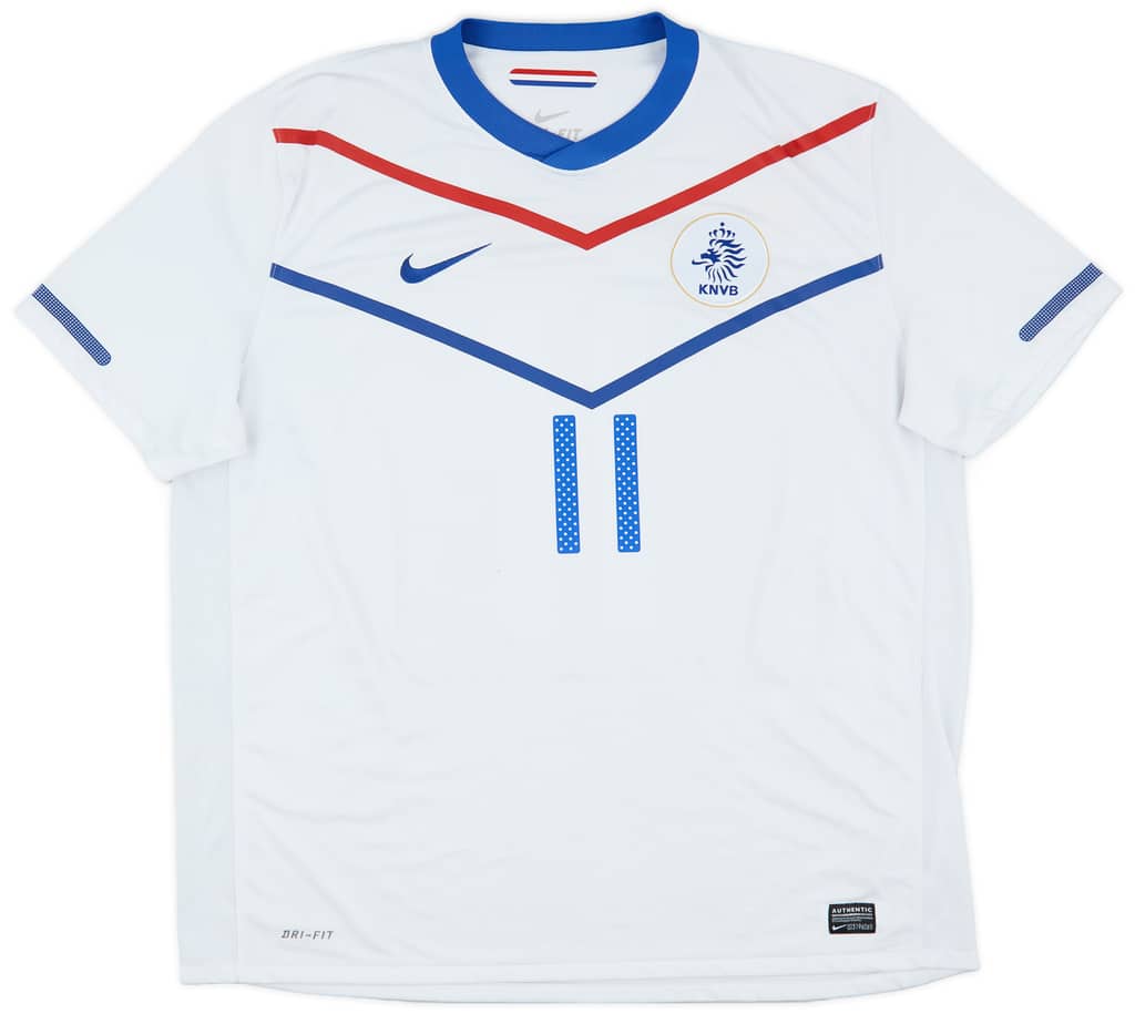 2010-11 Netherlands Away Shirt Robben #11 - 9/10 - (XXL)