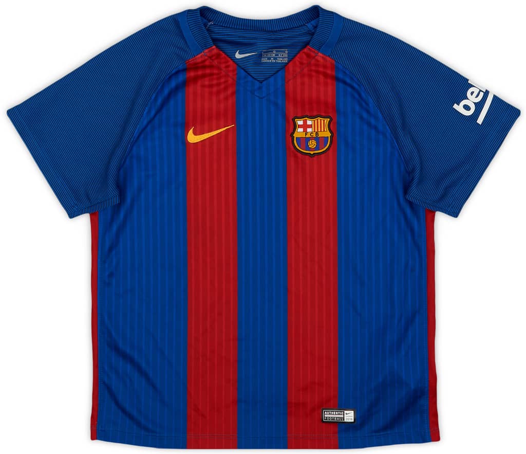 2016-17 Barcelona Home Shirt - 9/10 - (S.Boys)