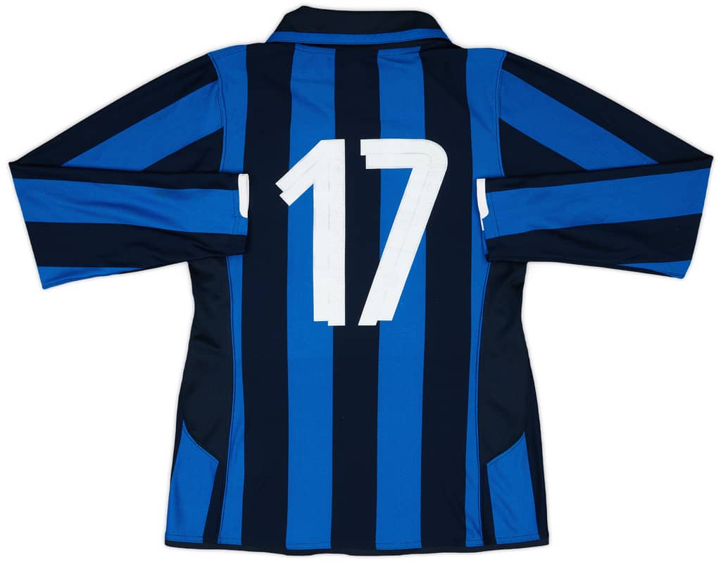 2007-08 Inter Milan Match Issue Home L/S Shirt #17