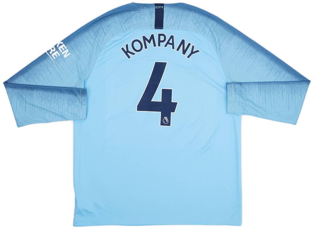 2018-19 Manchester City Home L/S Shirt Kompany #4 (XL)