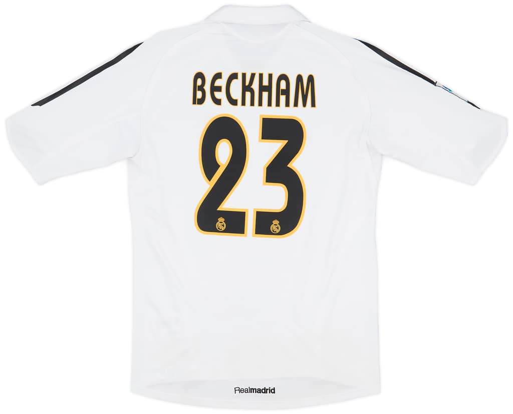 2004-05 Real Madrid Home Shirt Beckham #23 - 9/10 - (S)