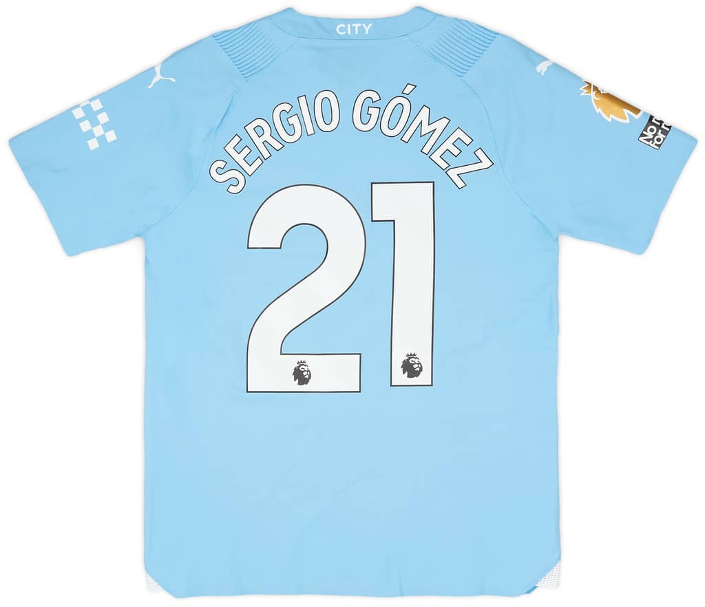 2023-24 Manchester City Match Issue Home Shirt Sergio Gomez #21