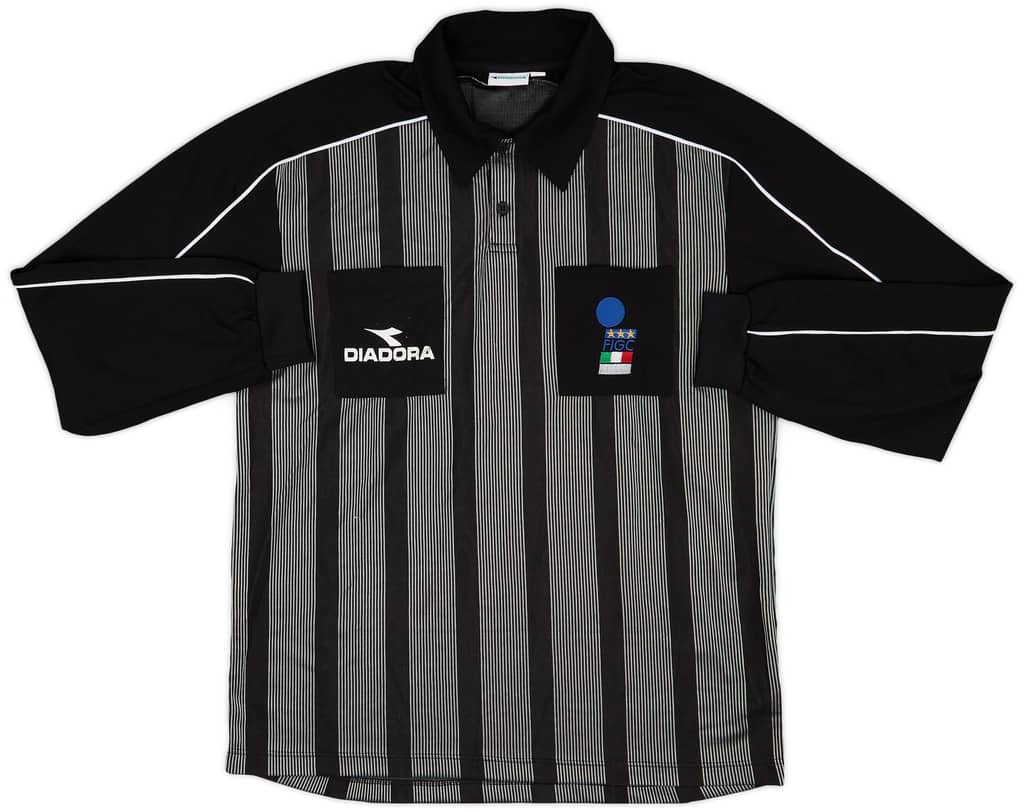 1999-00 Italy FIGC Diadora Referee L/S Shirt - 6/10 - (XL)