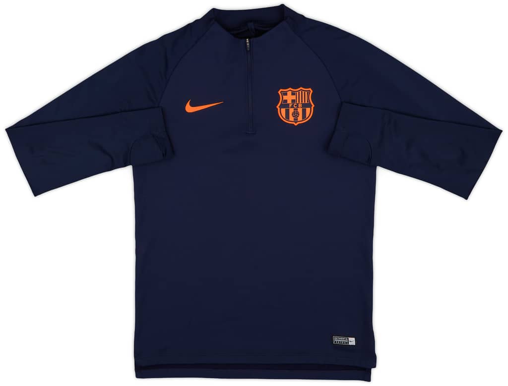2018-19 Barcelona Nike 1/4 Zip Training Top - 8/10 - (S)