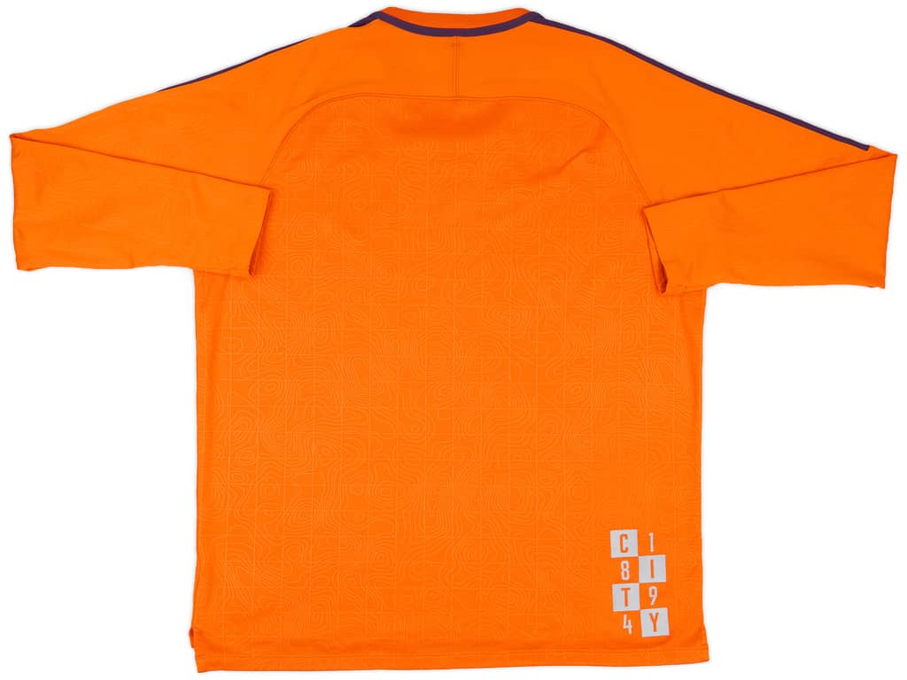 2018-19 Manchester City Nike Pre Match Training L/S Shirt - 9/10 - (XL)