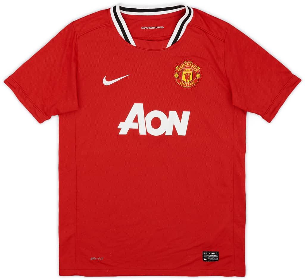 2011-12 Manchester United Home Shirt - 8/10 - (L.Boys)