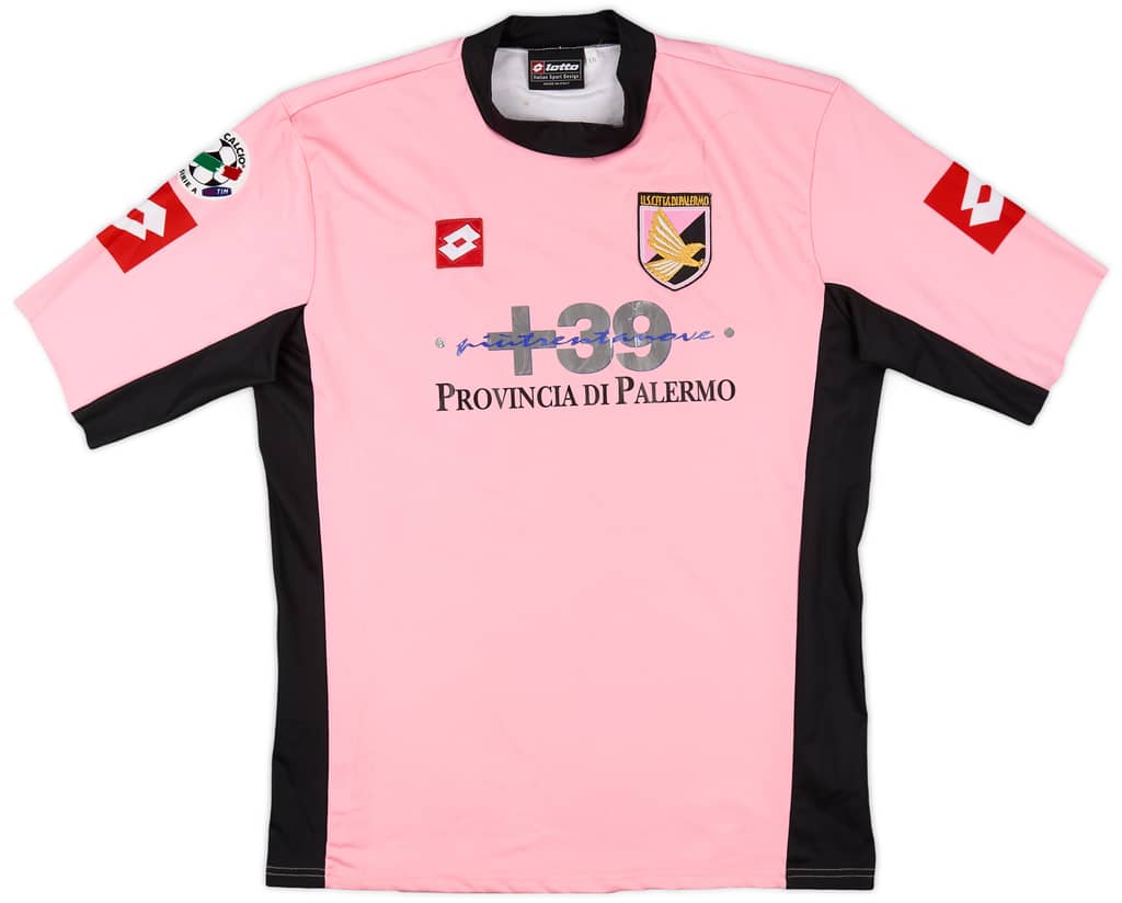 2004-05 Palermo Match Worn Home Shirt Zauli #10