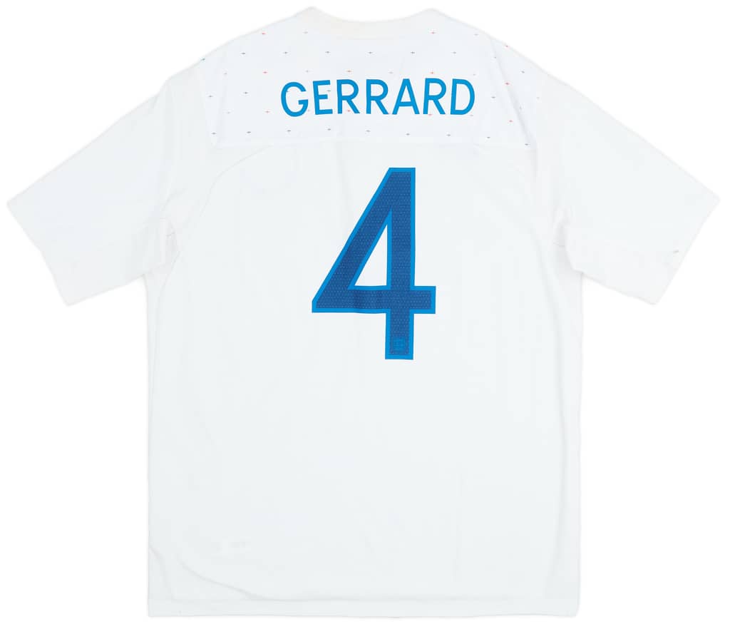 2010-11 England Home Shirt Gerrard #4 - 7/10 - (XL)