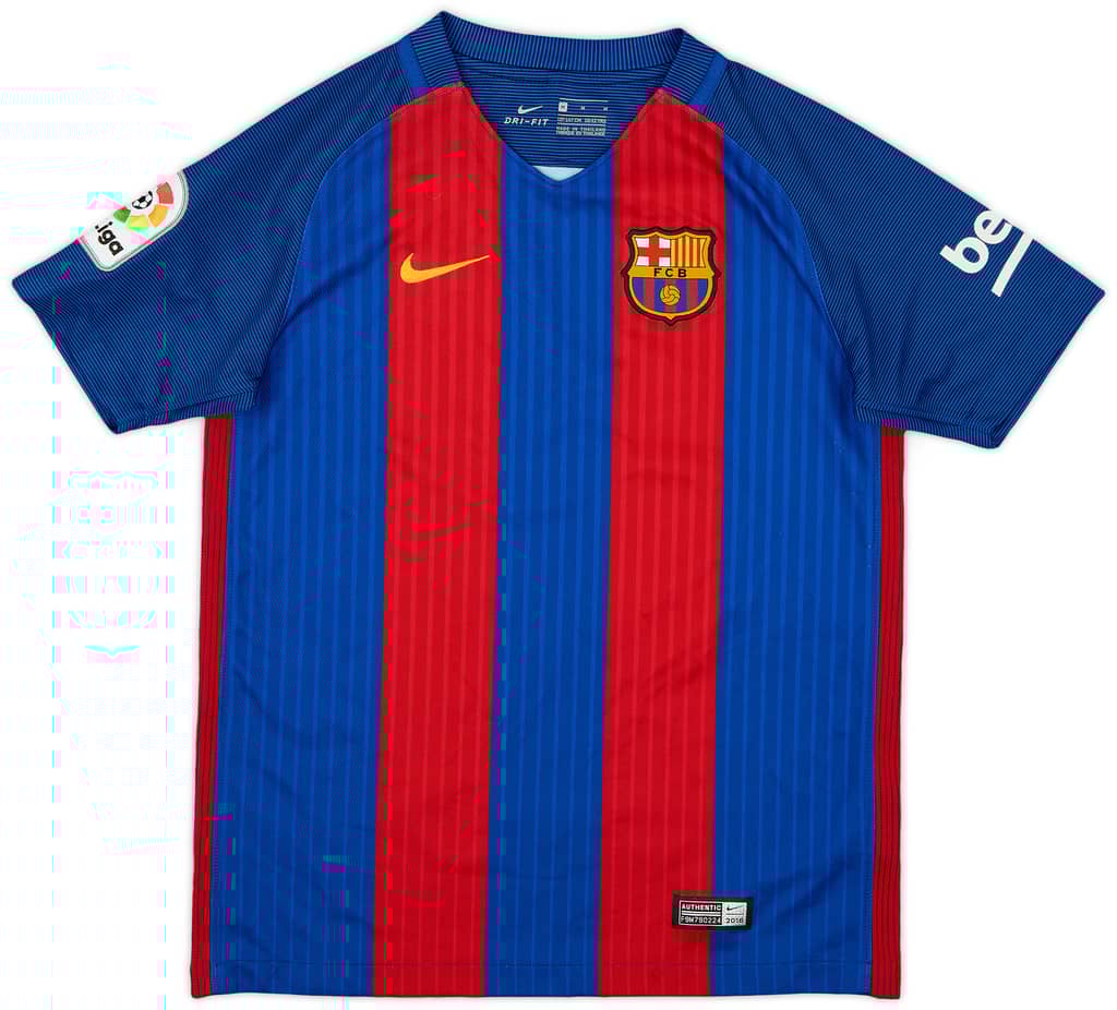 2016-17 Barcelona Home Shirt - 8/10 - (M.Boys)